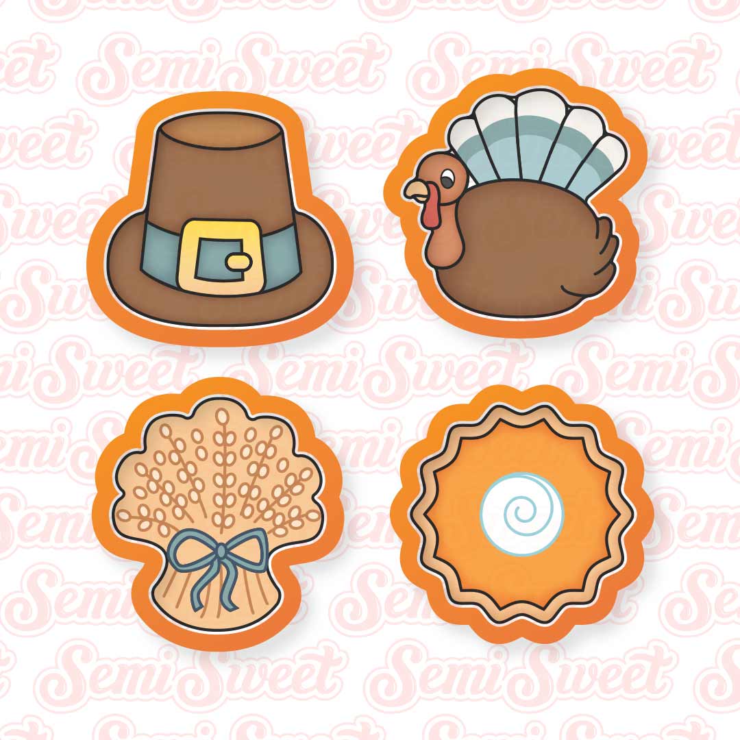 Thanksgiving Mini Cookie Cutter Set | Semi Sweet Designs