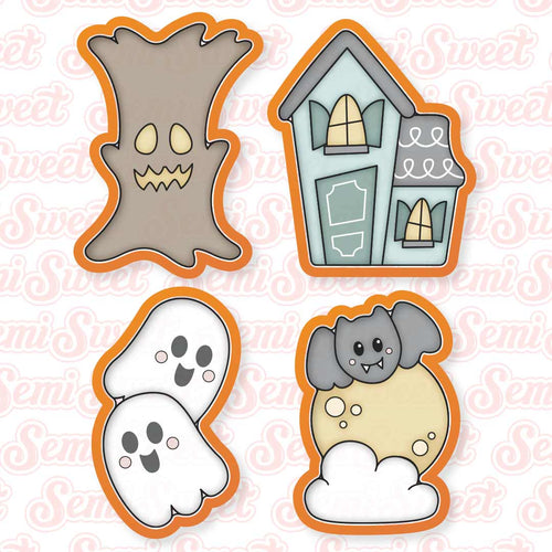 Thin Haunted House Cookie Cutter Set