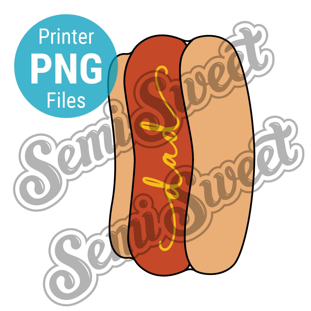 Thin Hot Dog - PNG Images | Semi Sweet Designs