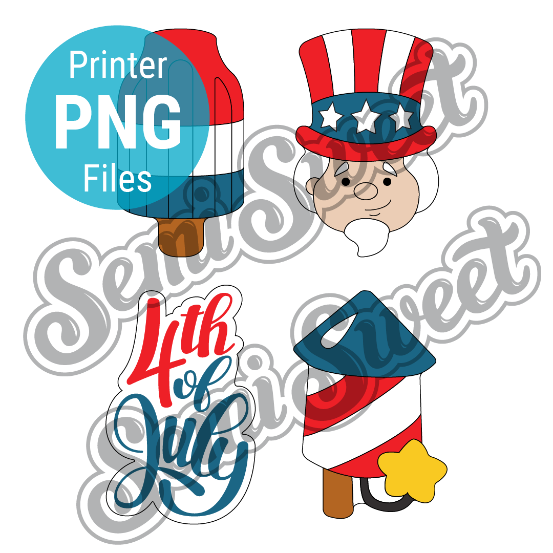 Thin Patriotic Set - PNG Images | Semi Sweet Designs