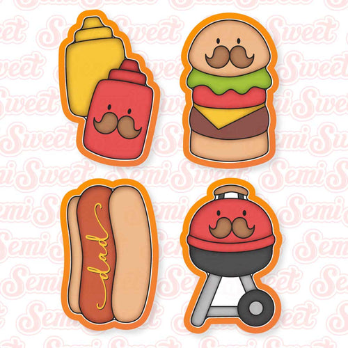 Thin Barbecue Cookie Cutter Set