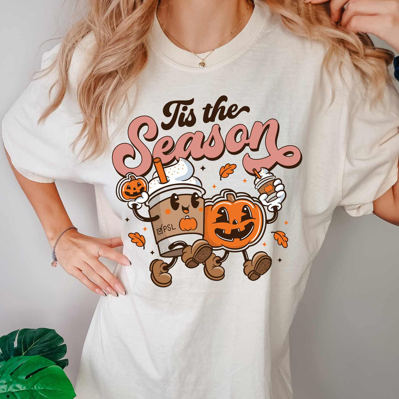 Tis The Season Pumpkin Spice Ivory Unisex T-Shirt