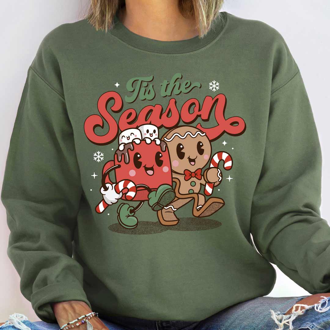 Tis the Season Gingerbread Hot Cocoa Unisex Sweatshirt