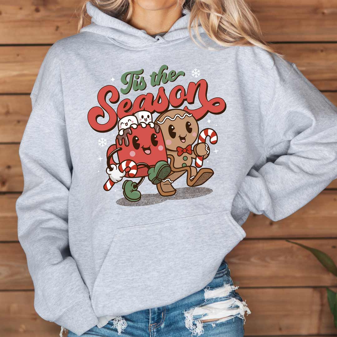 Tis the Season Gingerbread Man Hot Cocoa Unisex Hoodie