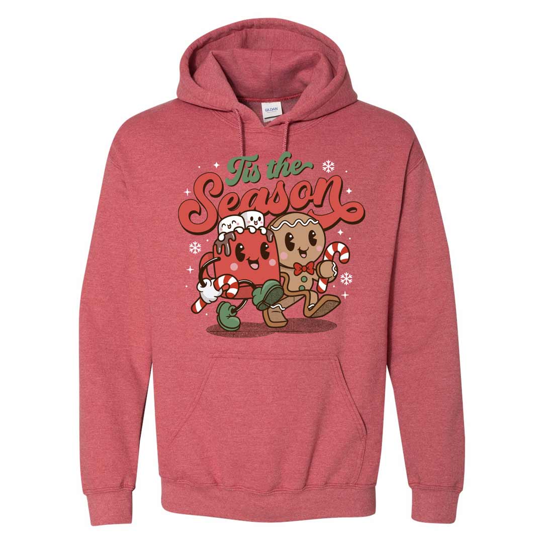 Tis the Season Gingerbread Man Hot Cocoa Unisex Hoodie