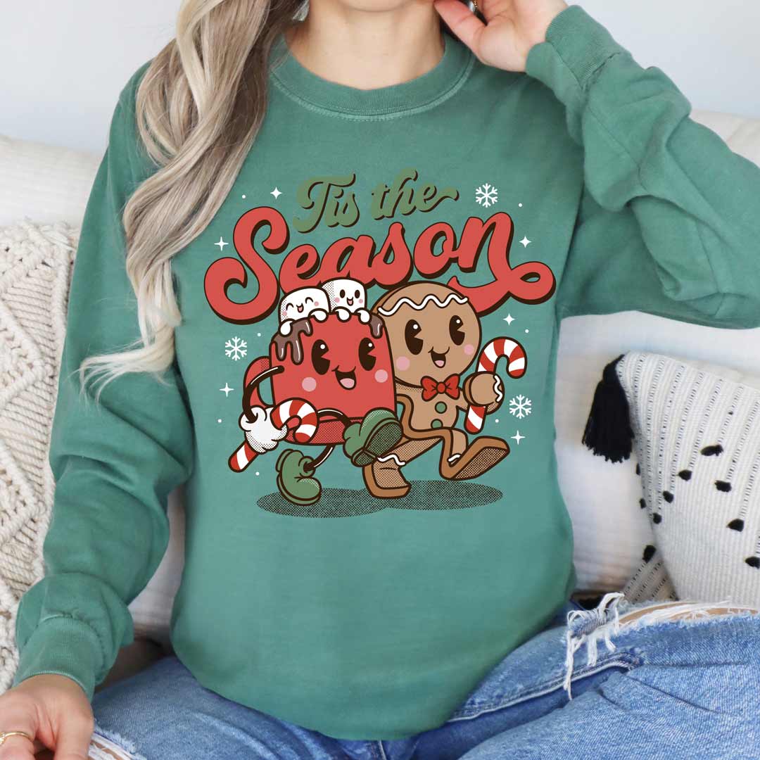 Tis the Season Gingerbread Hot Cocoa Unisex Long Sleeve T-Shirt