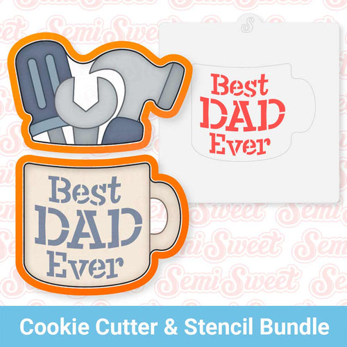2-Pc Tools Mug Cookie Cutter & Stencil Bundle