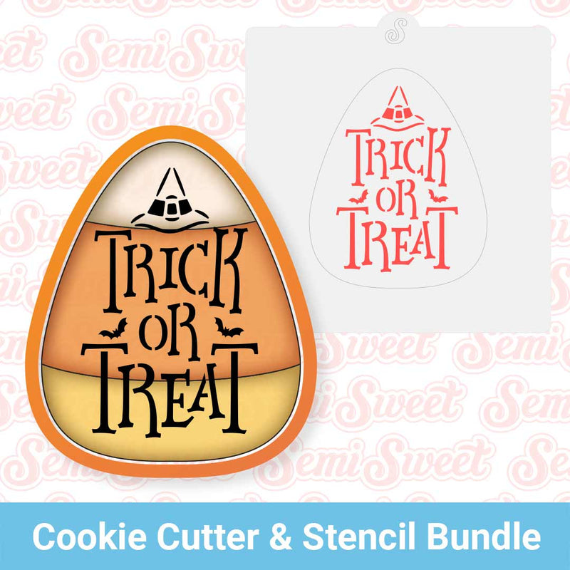 candy corn cookie cutter with stencil
