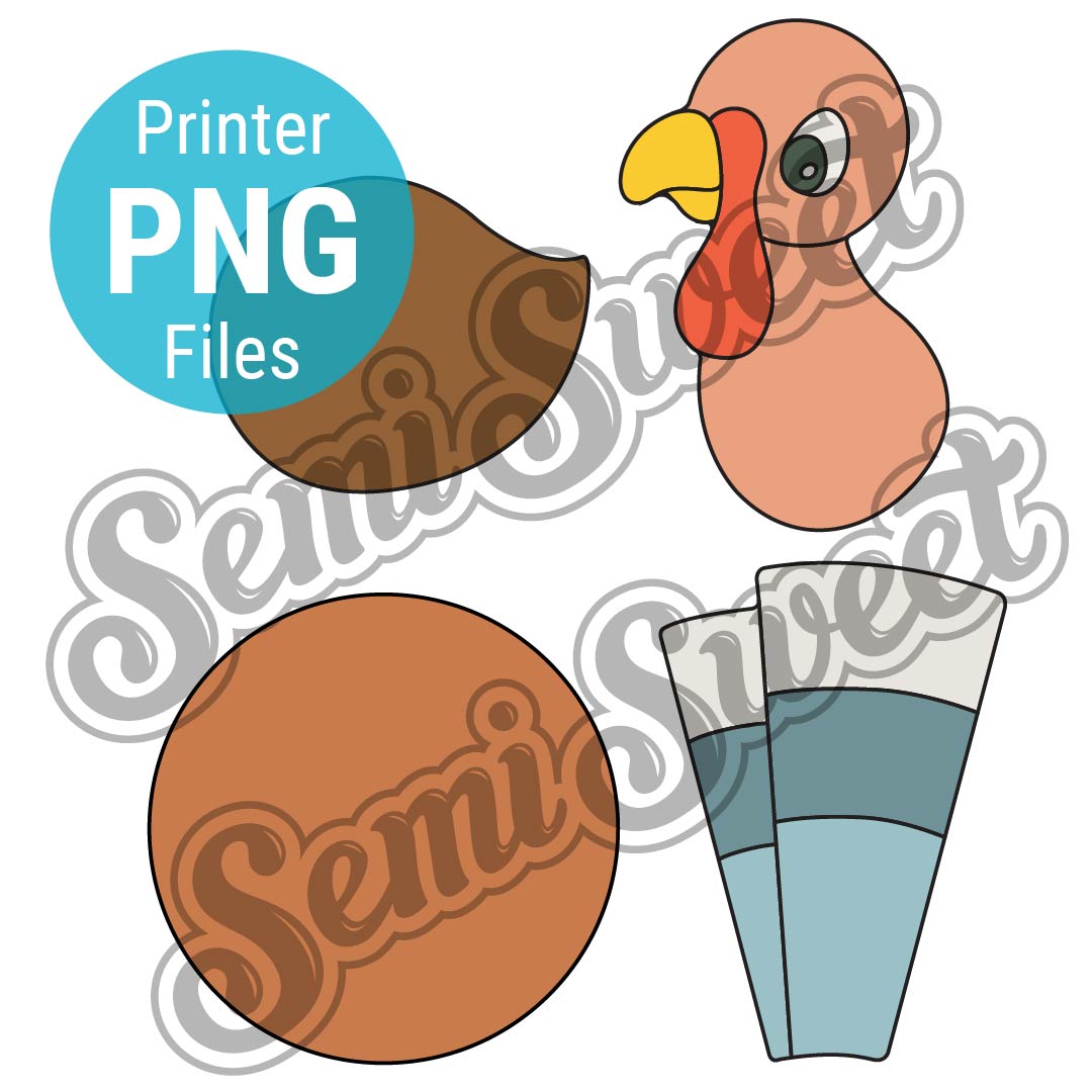 Turkey Platter 4-Piece Set - PNG Images