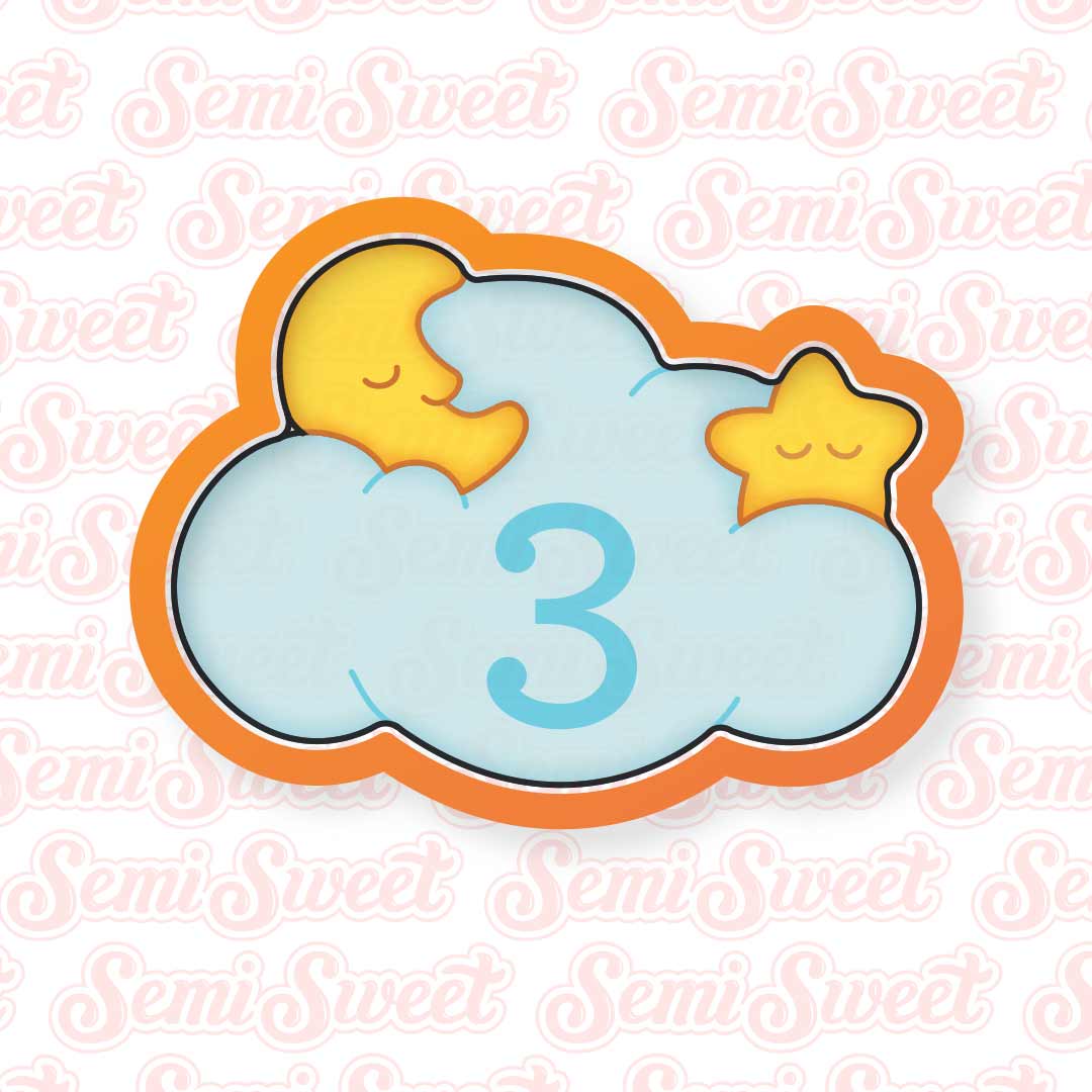 Twinkle Cloud Cookie Cutter | Semi Sweet Designs