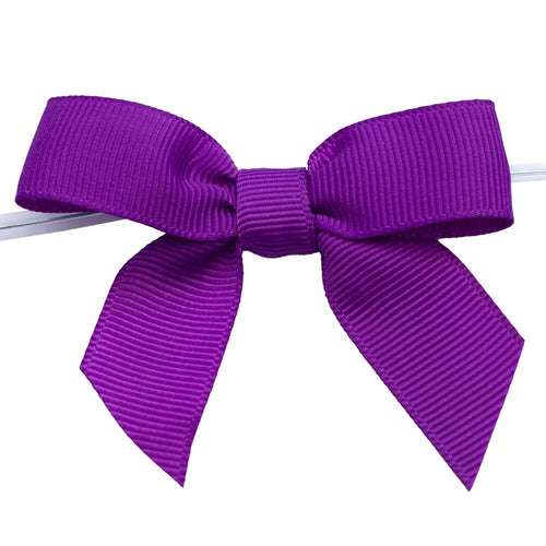 Ultra Violet Pre-Tied Bow with Twist Tie - 25 per Pack