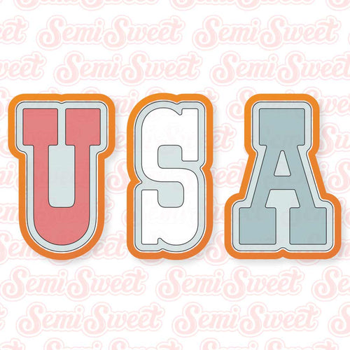 3-Piece Thin USA Cookie Cutter Set