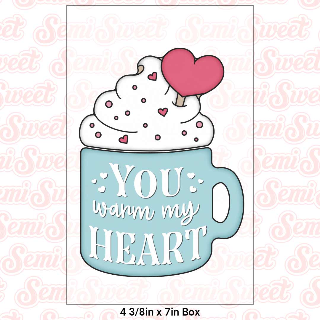 1-Pc Valentine Whipped Cream Mug Top Cookie Cutter