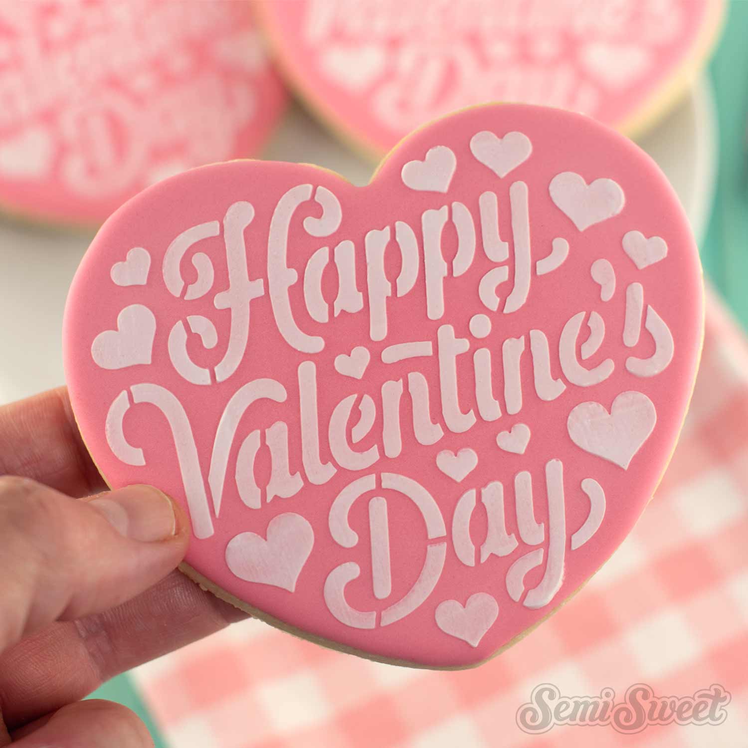 Happy Valentine's Day Heart Cutter & Stencil Bundle