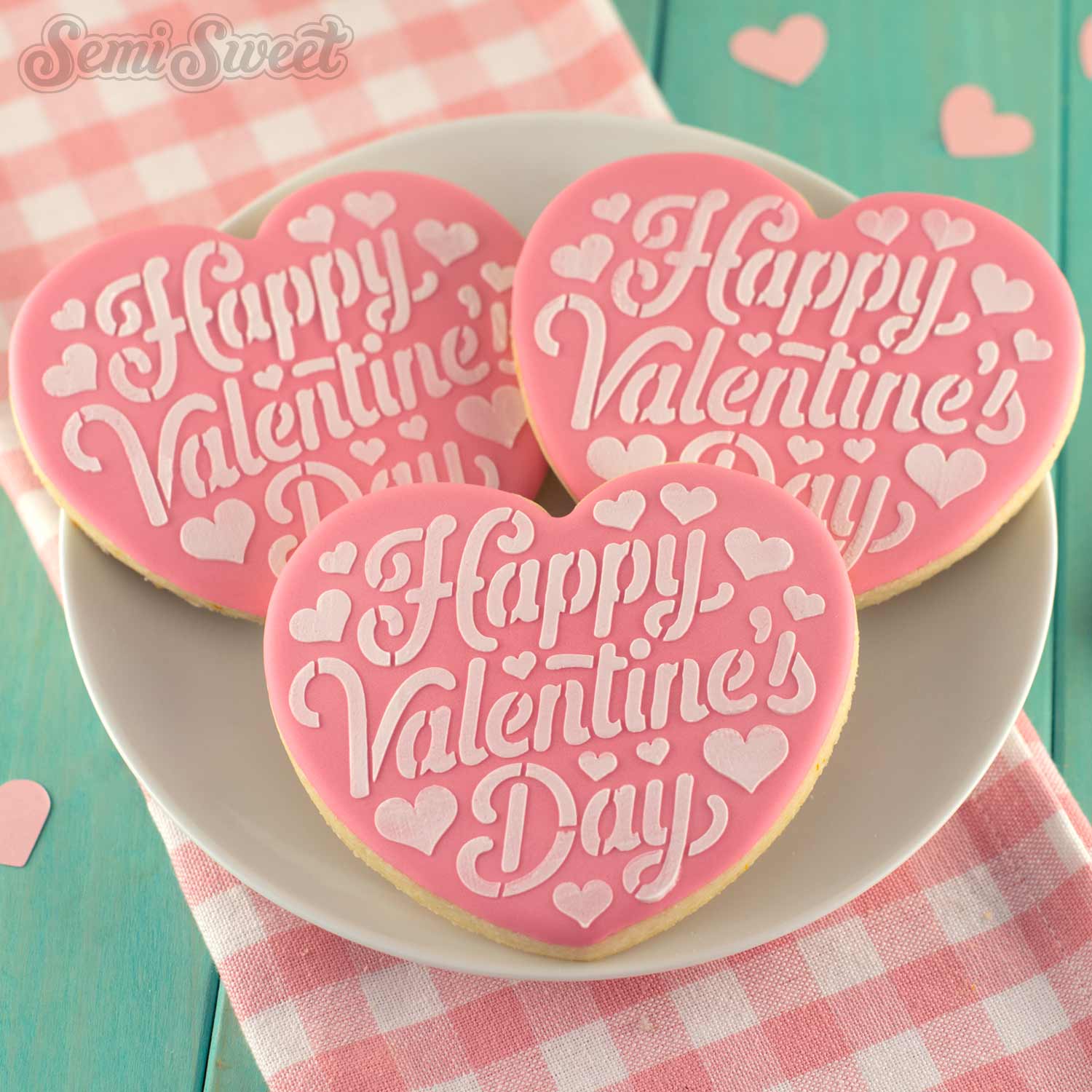 Happy Valentine's Day Heart Cutter & Stencil Bundle