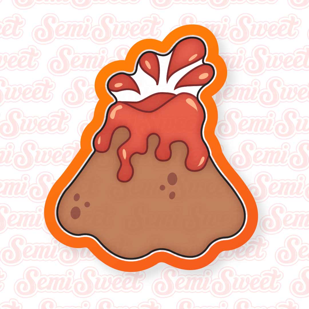 Volcano Cookie Cutter | Semi Sweet Designs