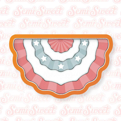 Wavy Bunting Cookie Cutter
