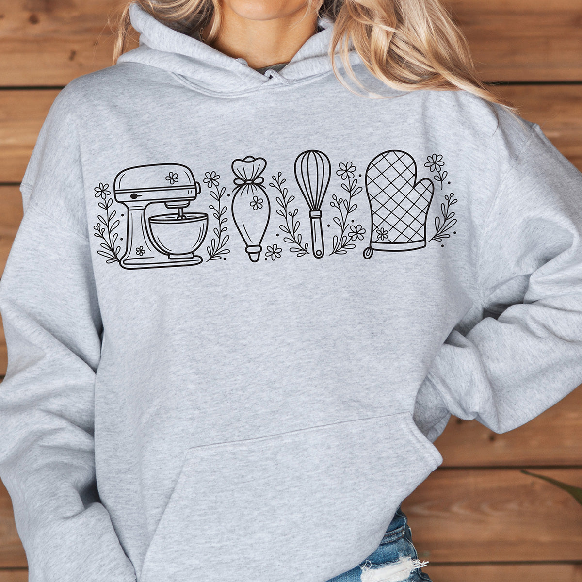 Wild Flower Baking Essentials Unisex Hoodie