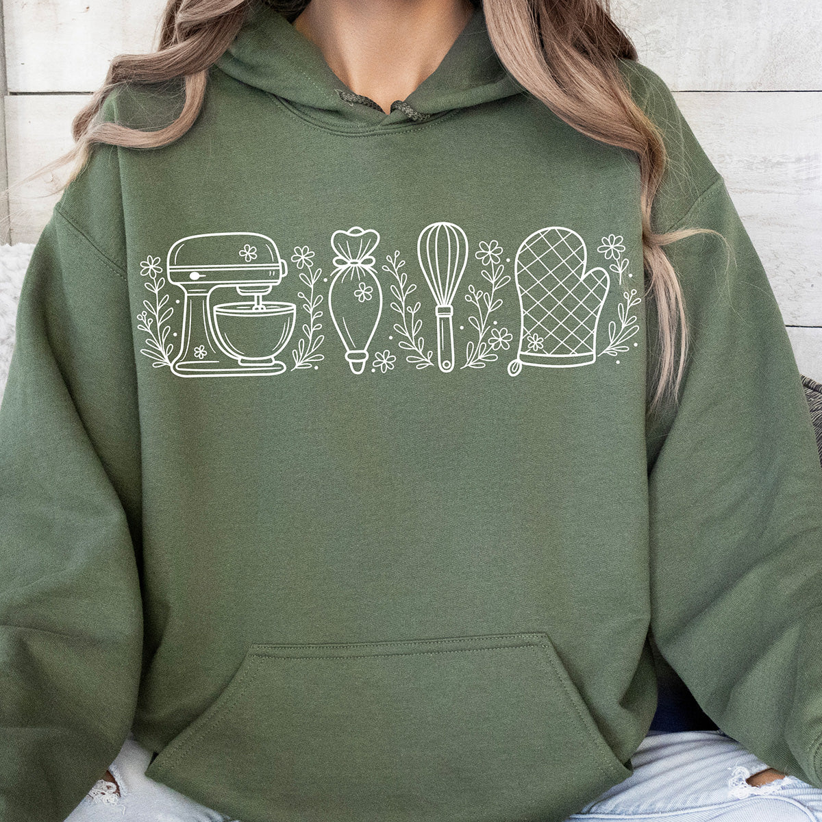 Wild Flower Baking Essentials Unisex Hoodie