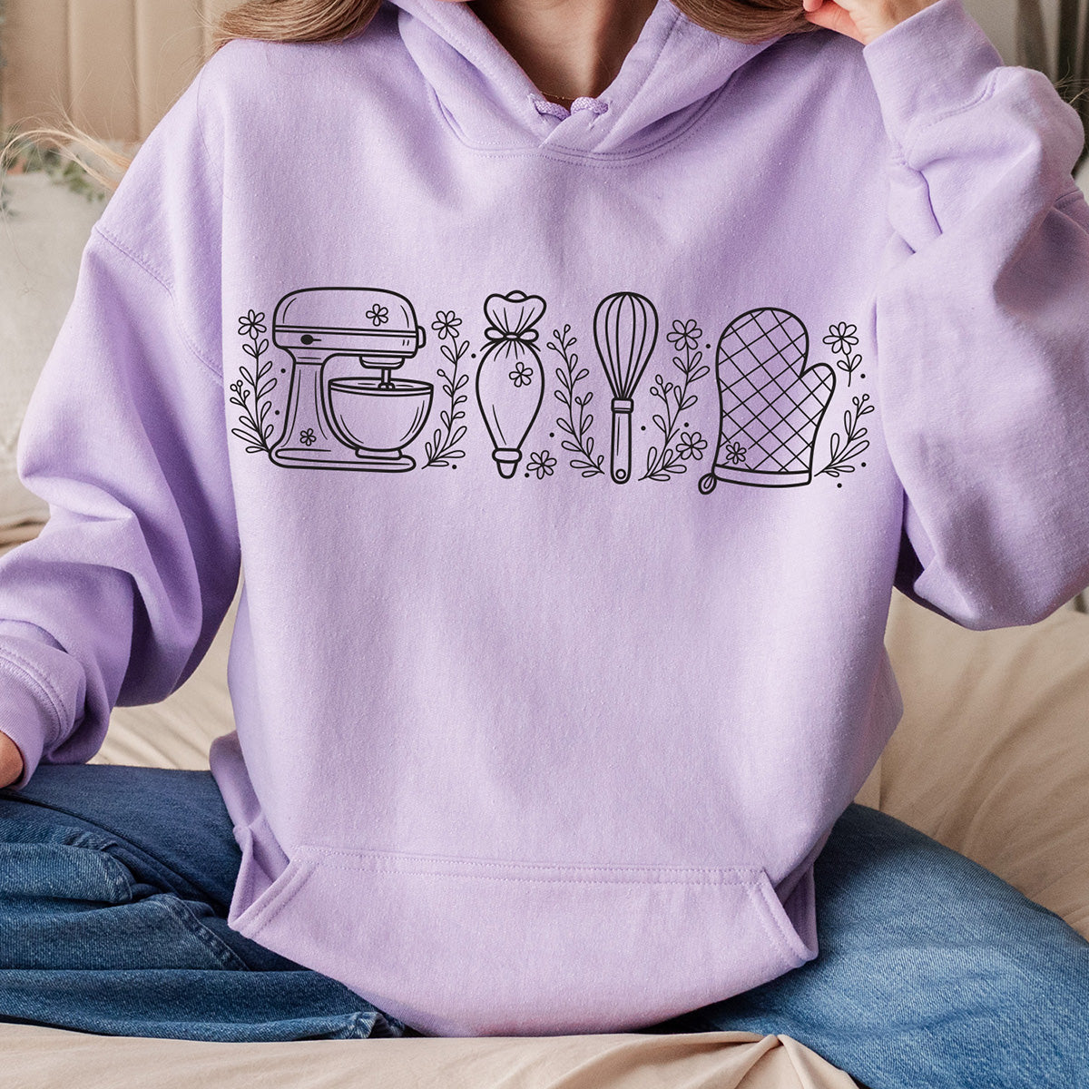 Wild Flower Baking Essentials Unisex Hoodie
