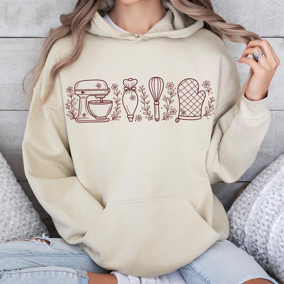 Wild Flower Baking Essentials Unisex Hoodie