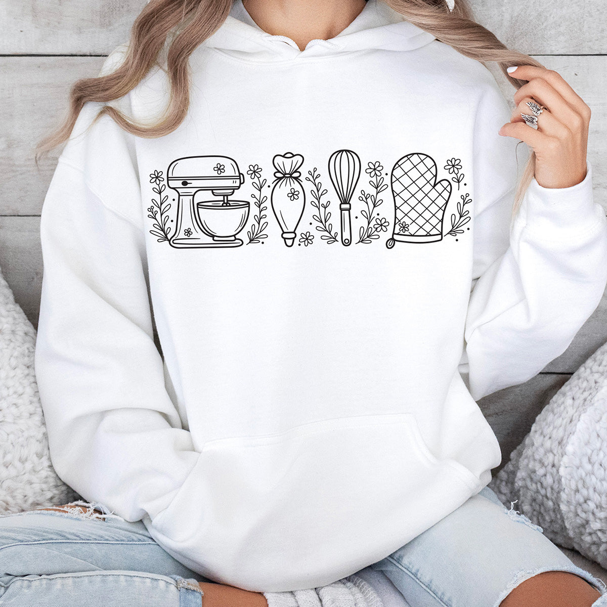 Wild Flower Baking Essentials Unisex Hoodie