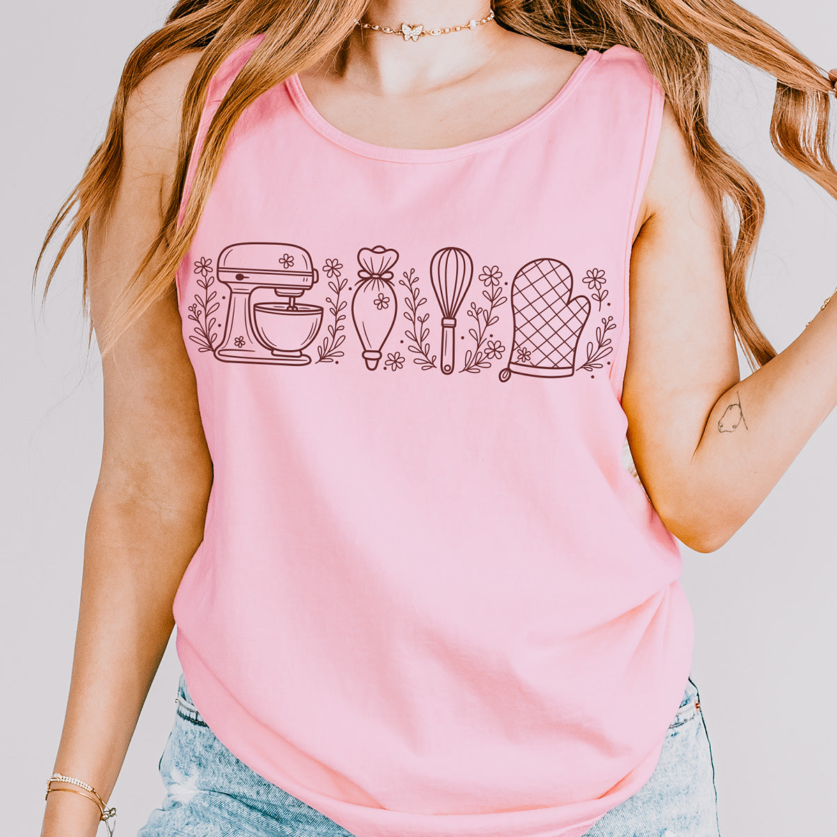 Wild Flower Baking Essentials Unisex Tank Top
