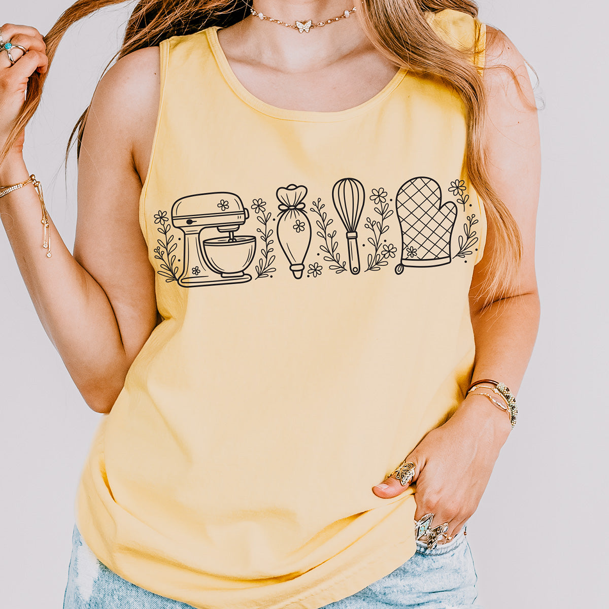 Wild Flower Baking Essentials Unisex Tank Top