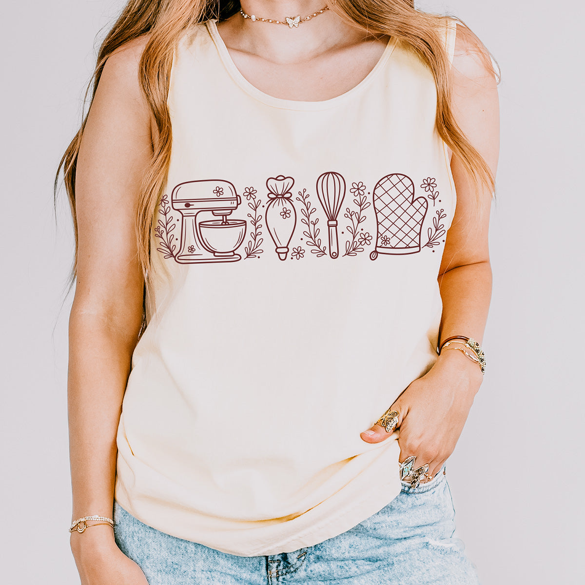 Wild Flower Baking Essentials Unisex Tank Top