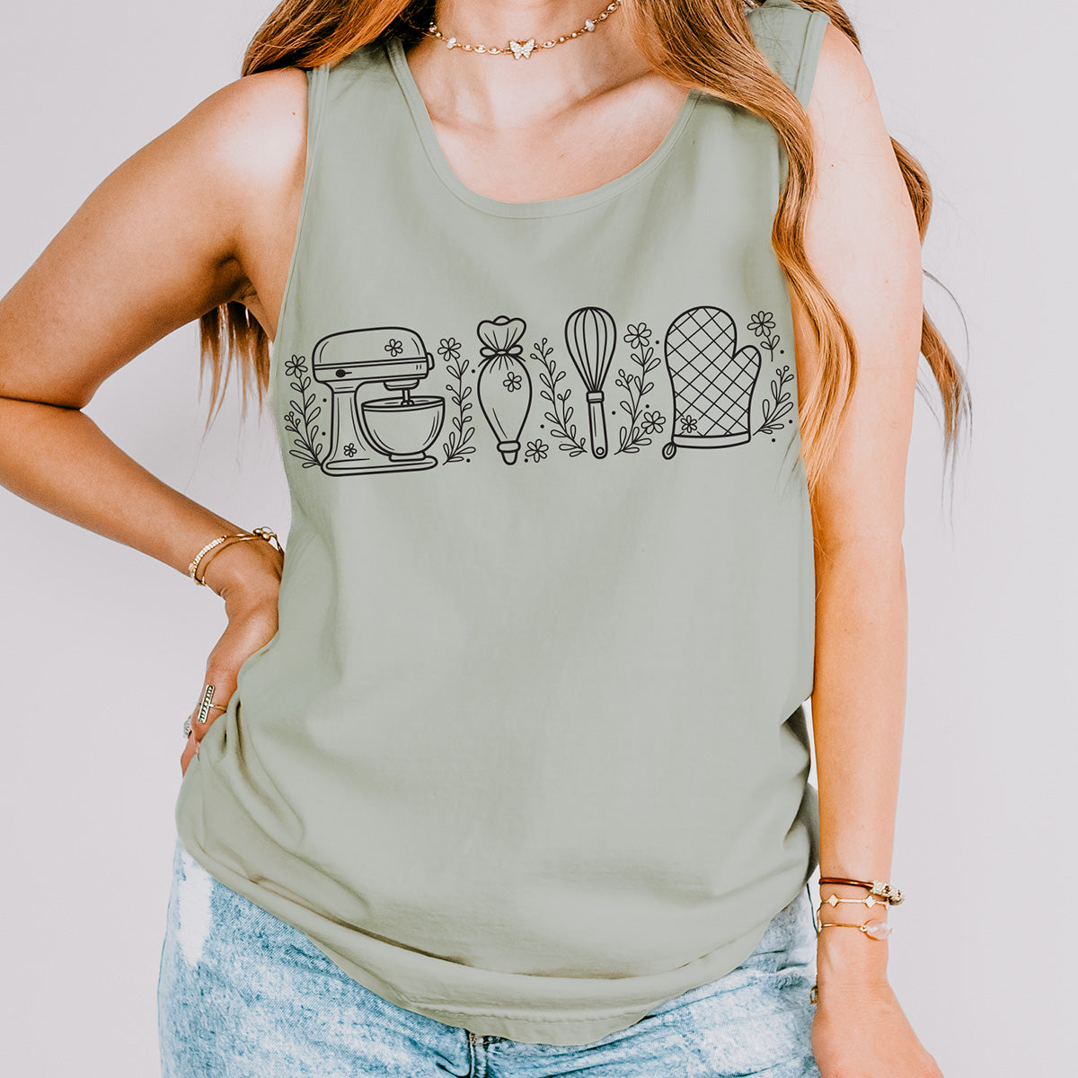 Wild Flower Baking Essentials Unisex Tank Top