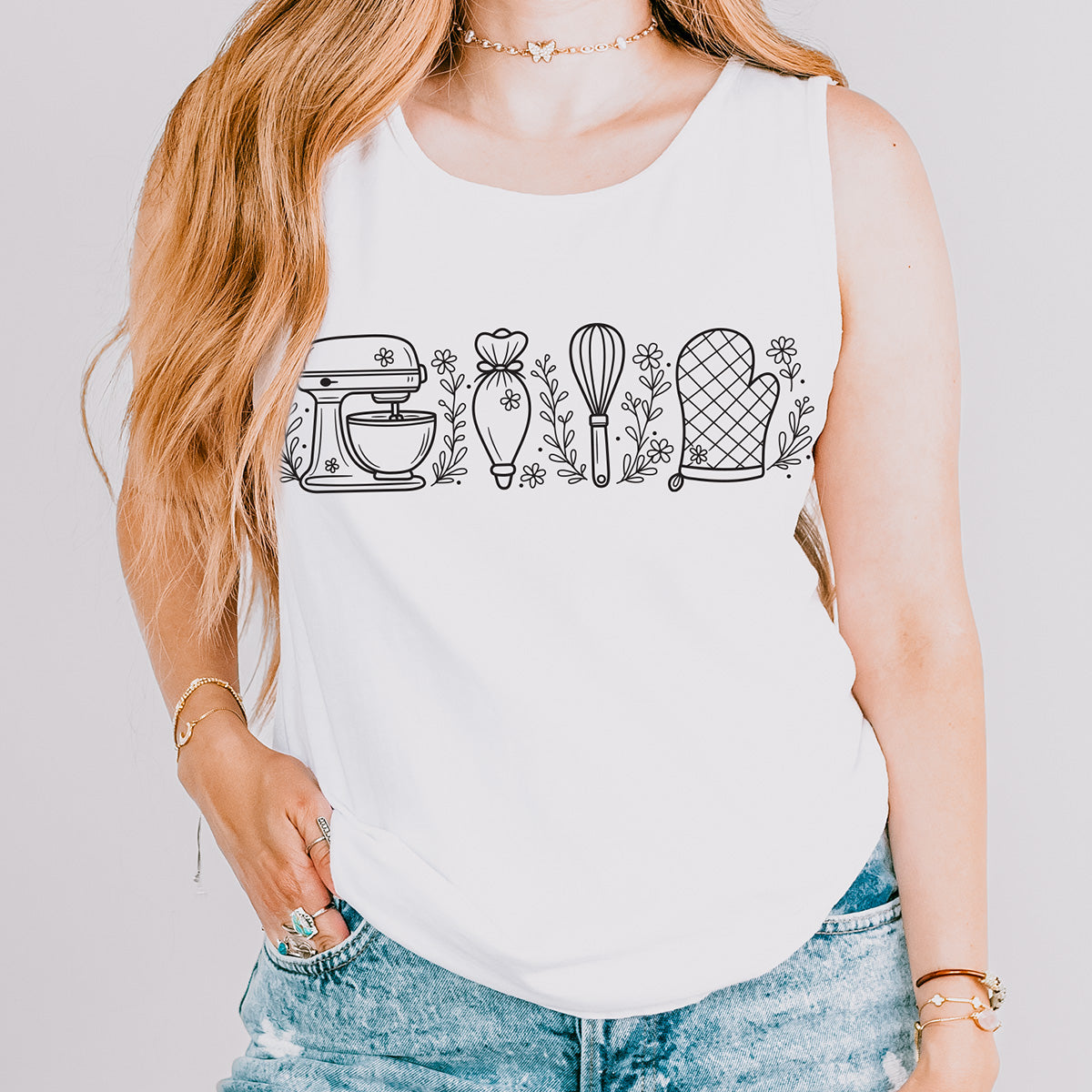 Wild Flower Baking Essentials Unisex Tank Top