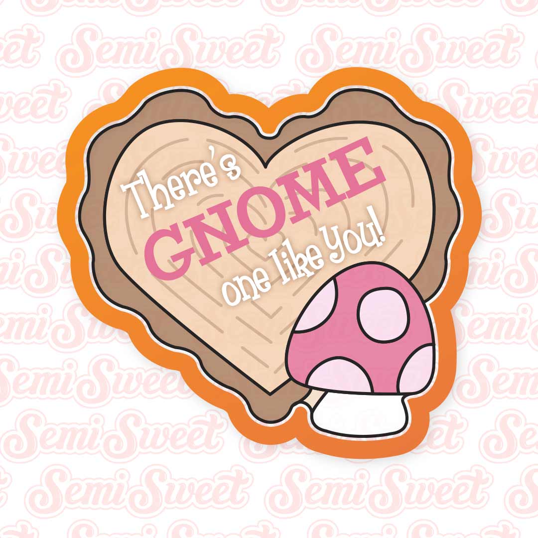 Wood Heart with Mushroom Cookie Cutter | Semi Sweet Designs