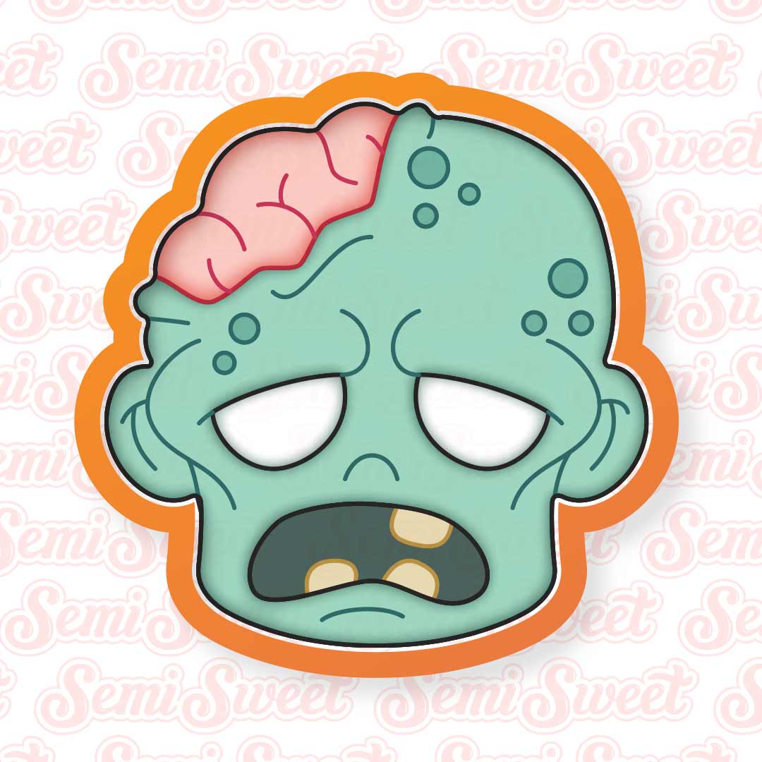 Zombie Head Cookie Cutter | Semi Sweet Designs