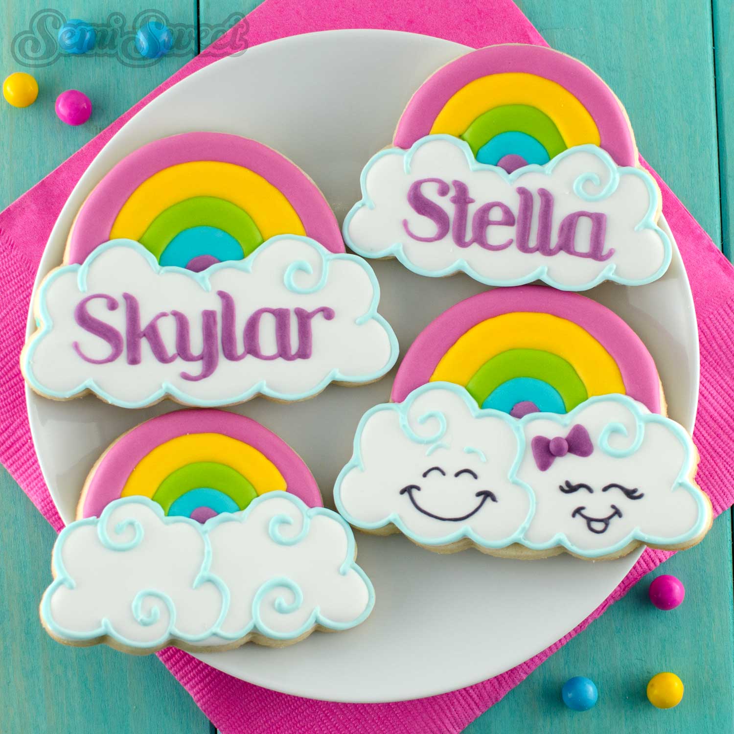 unicorn-head-cookies-rainbow-cloud