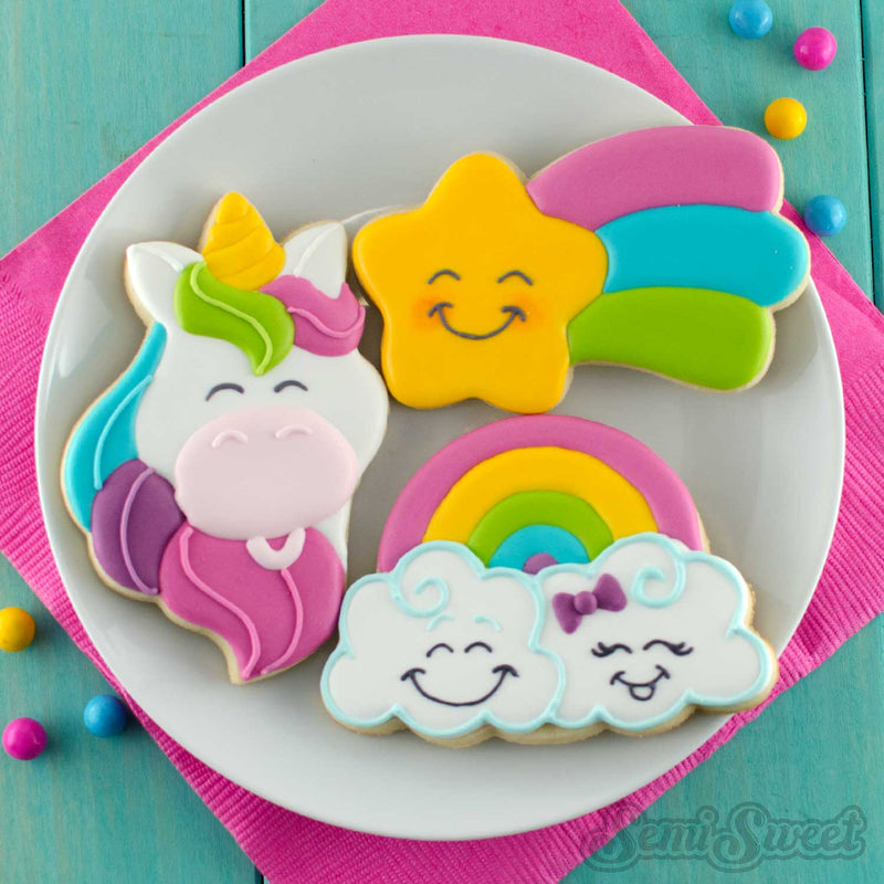 unicorn-head-cookies-star-rainbow