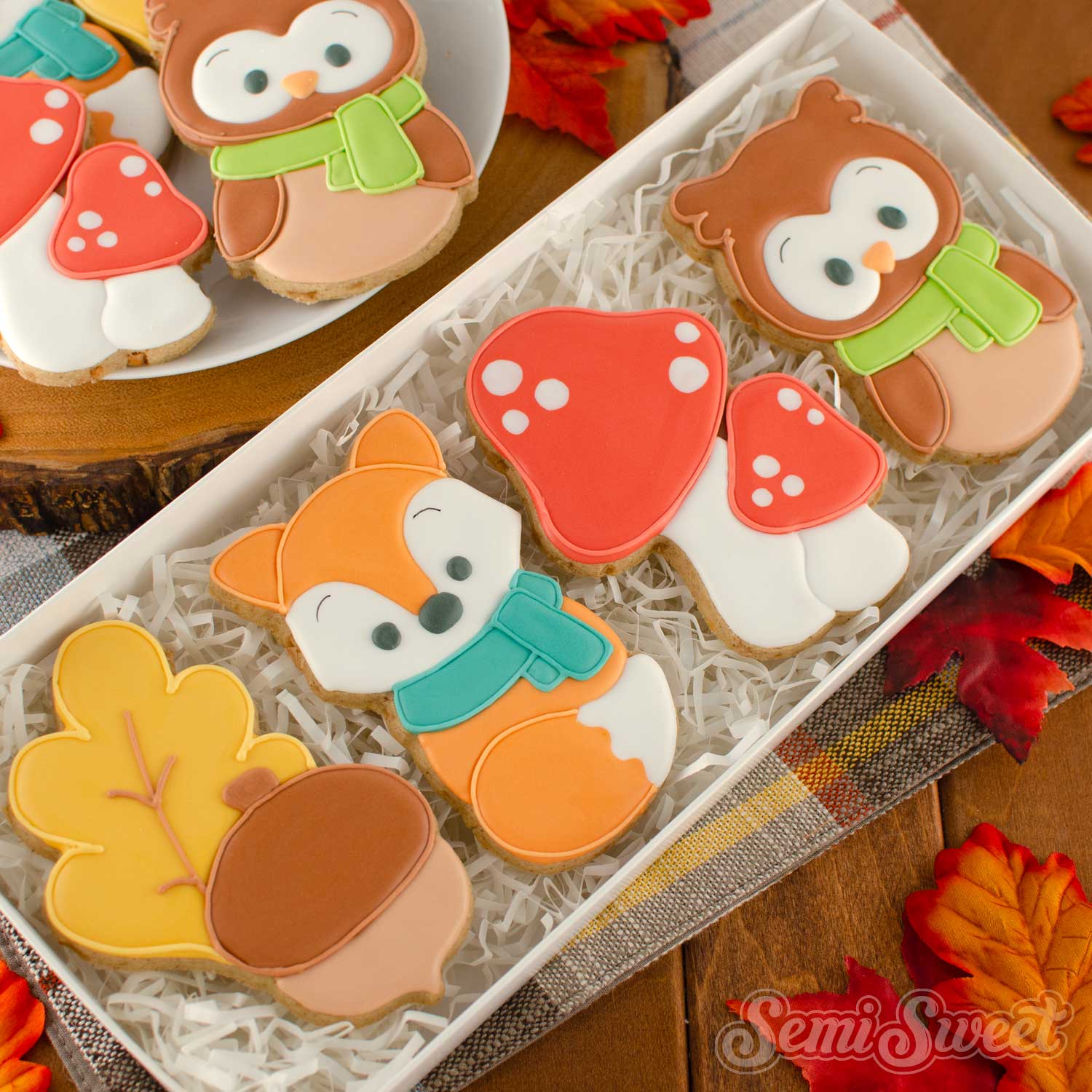 autumn woodland cookies | Semi Sweet Designs