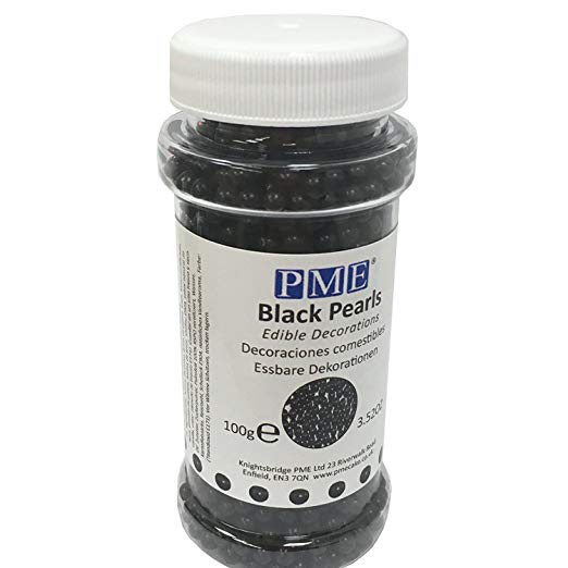 PME Black Sugar Pearls- 4mm
