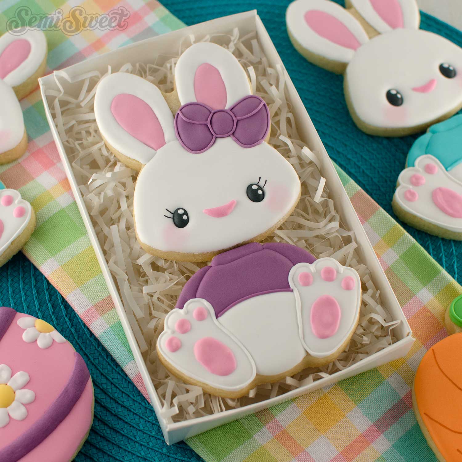 3-Piece Easter Bunny Boy & Girl Cookie Cutter Set