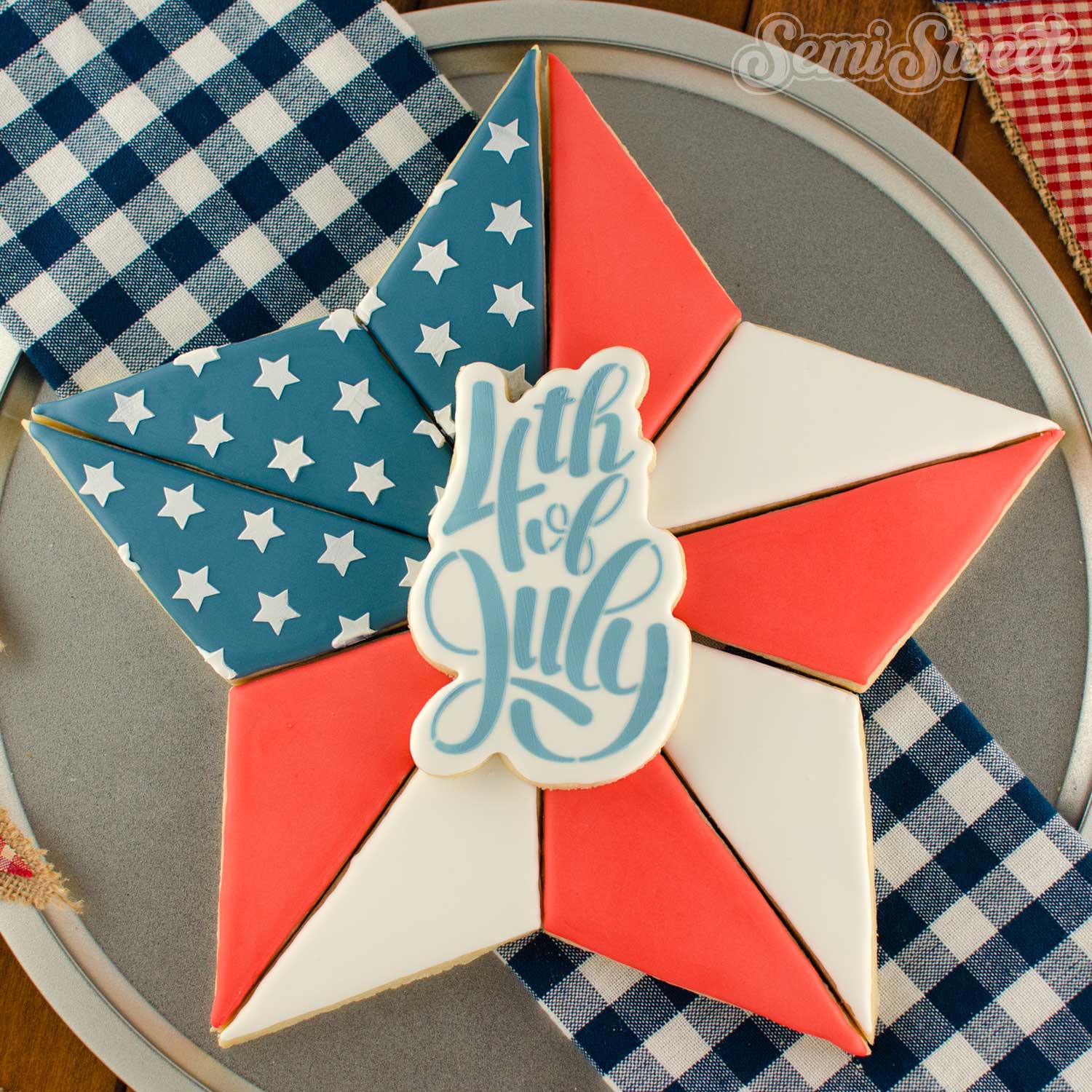 star cookie platter | Semi Sweet Designs
