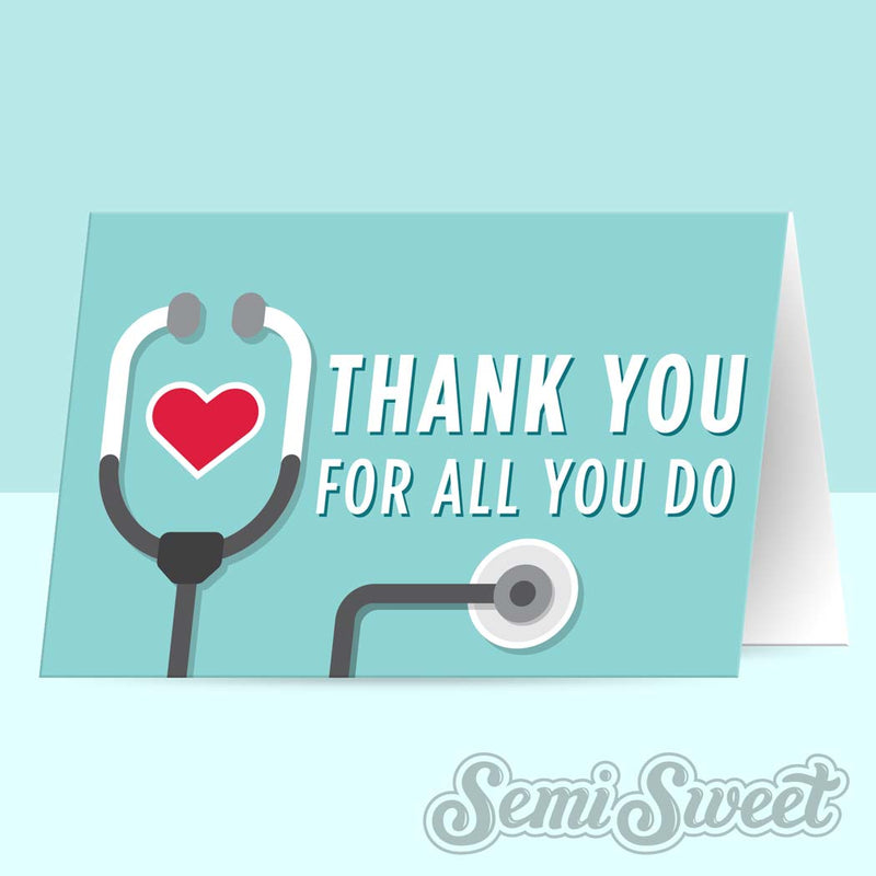 Thank You For All You Do - Stethoscope - Instant Download Printable Bag Topper