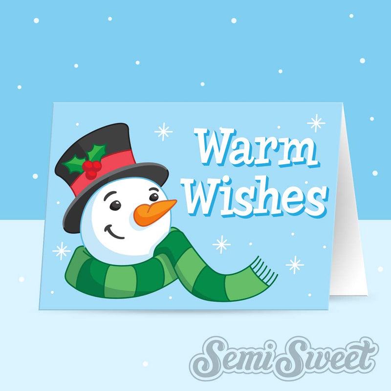 Snowman Warm Wishes - Instant Download Printable Bag Topper