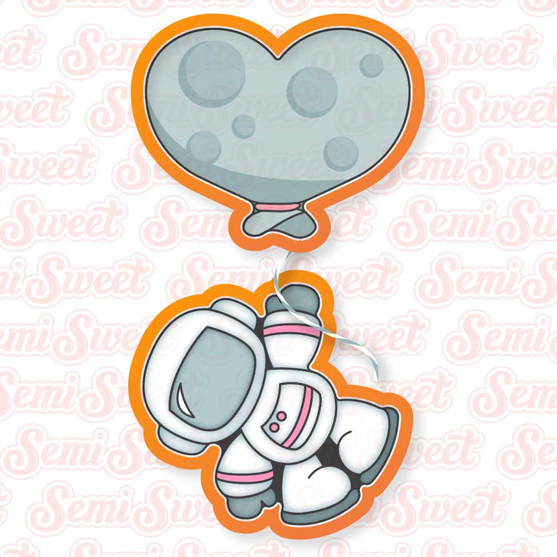 Astronaut & Heart Balloon Cookie Cutter Set