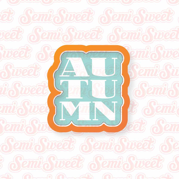 Autumn Letters Cookie Cutter | Semi Sweet Designs
