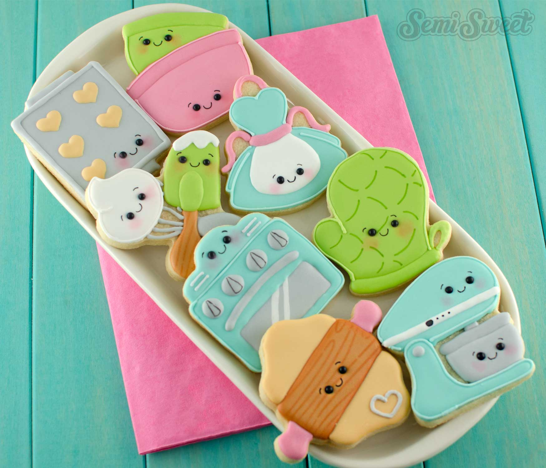 decorated baking cookies