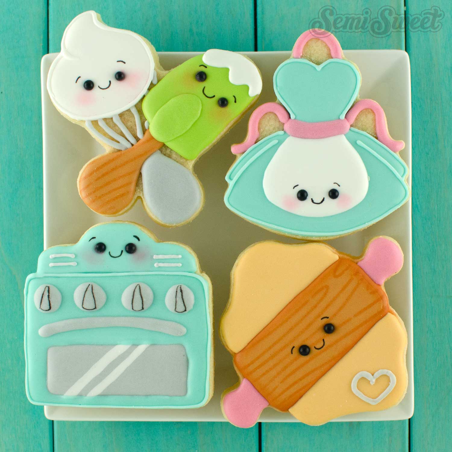 decorated baking cookies