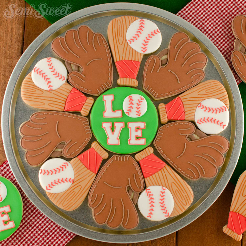 Baseball Cookie Platter Set
