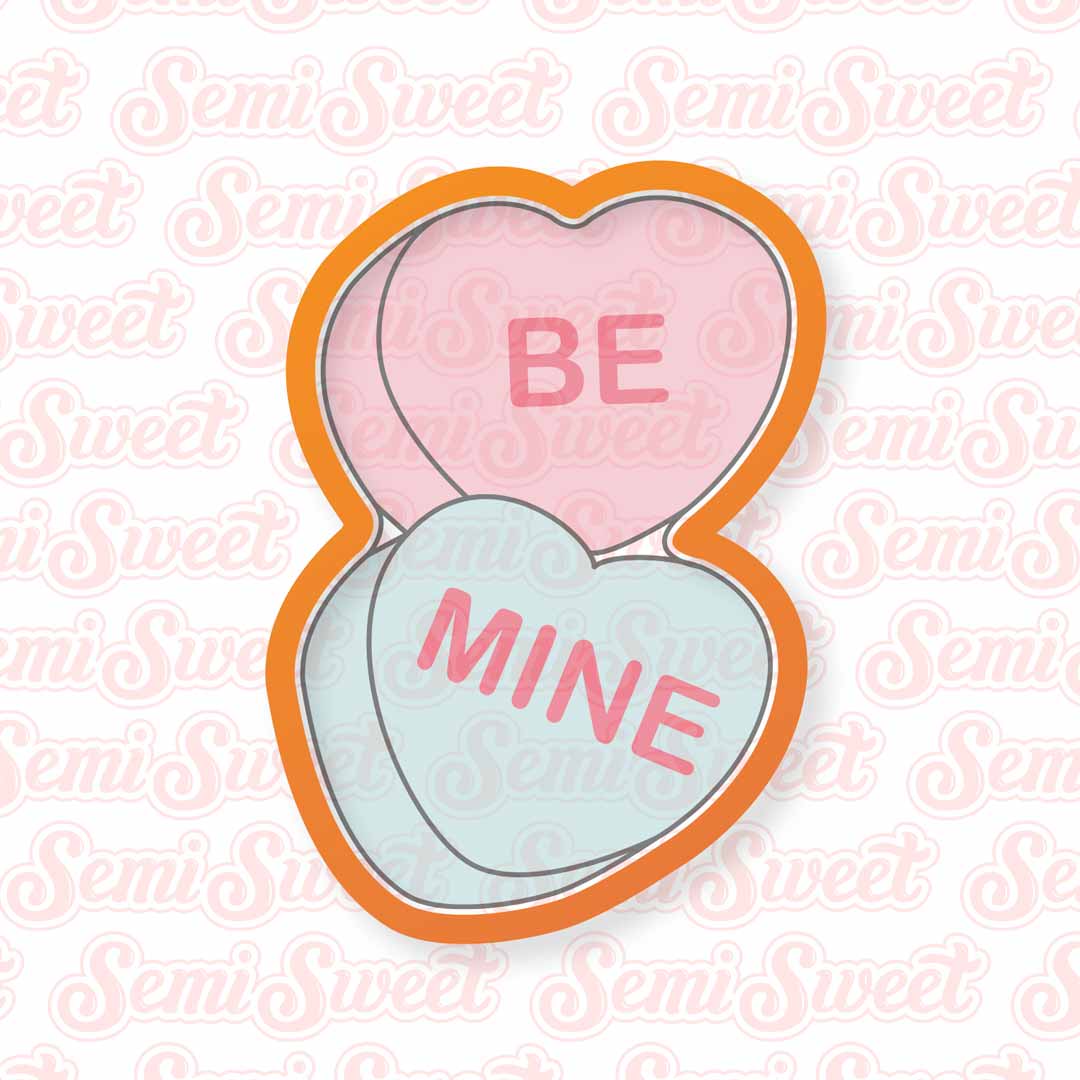 candy hearts pair cookie cutter