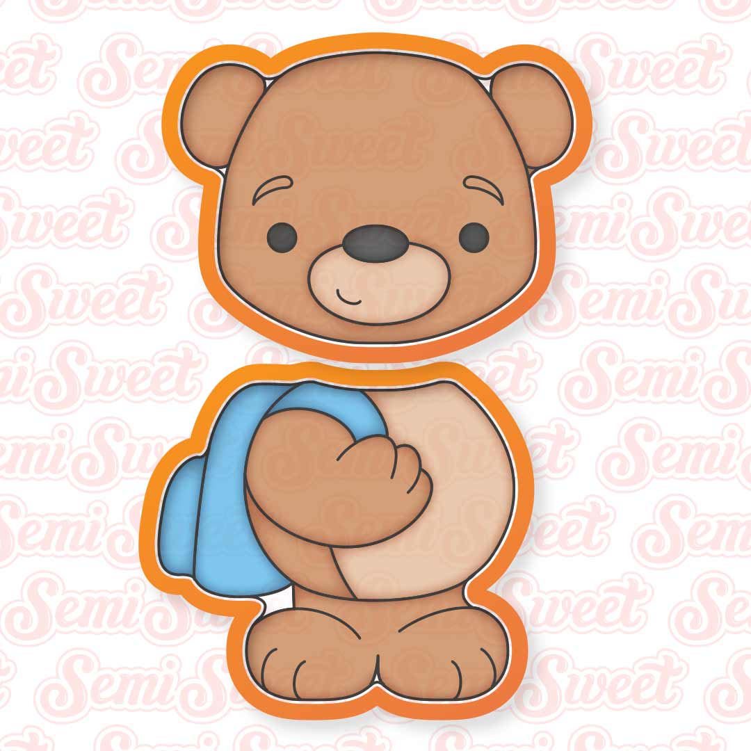 2-Piece Teddy Backpack Cookie Cutter Set
