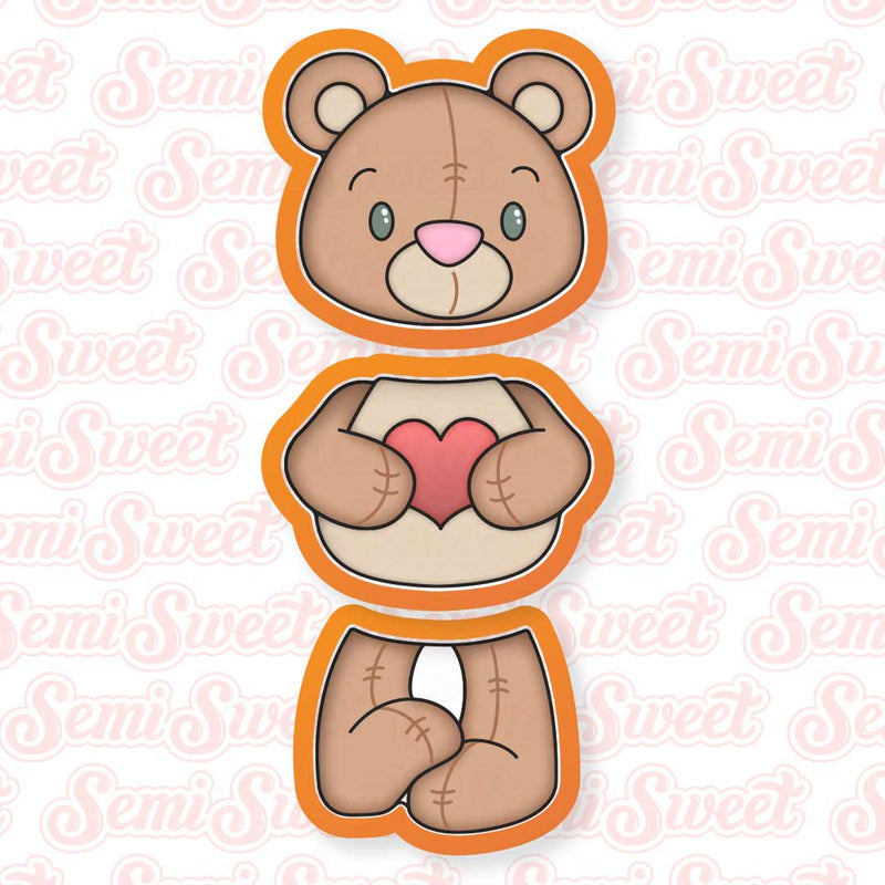 Stackable Teddy Bear Cookie Cutter Set | Semi Sweet Designs