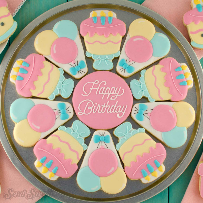 Birthday Cookie Platter Set